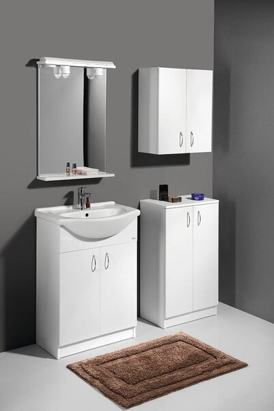 Aqualine Aqualine, SIMPLEX ECO 60 umývadlová skrinka s umývadlom 58,5x83,5x30,7cm, SIME600