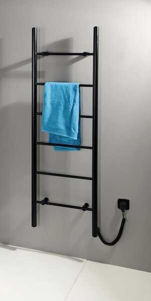 Sapho Sapho, KARBO Elektrický sušiak uterákov, okrúhly, 400x1120 mm, 87 W, čierna, KB904
