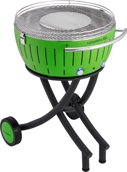 LotusGrill XXL (G600) záhradný gril 21,8 kg, limetkovo zelený s USB pripojením