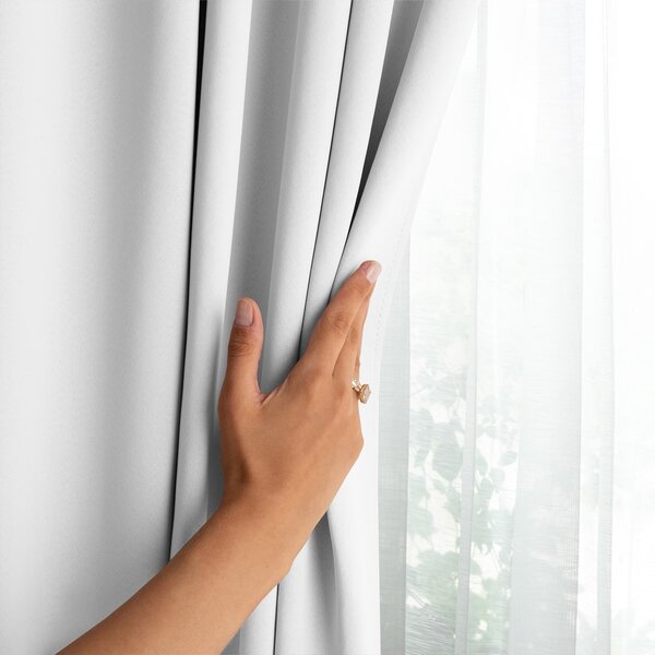 Restilo Záves AmeliaHome Blackout s priechodkami 140x270 cm biely, veľkosť 140x270