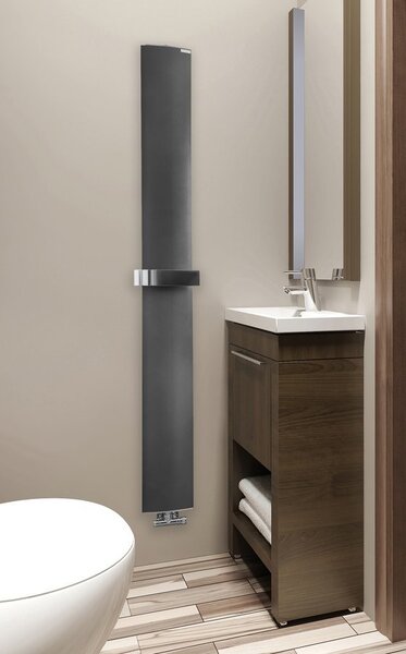Ridea Ridea, OTHELLO MONO SLIM vykurovacie teleso hliníkové 300x1890mm, čierna mat, 2301189030SN