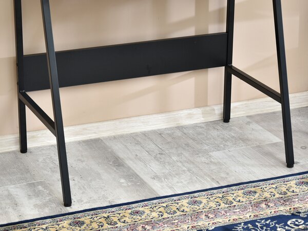 Minimalistický písací stôl RENO - čierny / orech