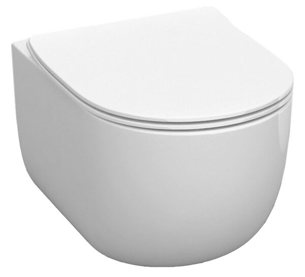 Kerasan Kerasan, FLO závesná WC misa, Rimless, 37x54 cm, biela, 311101
