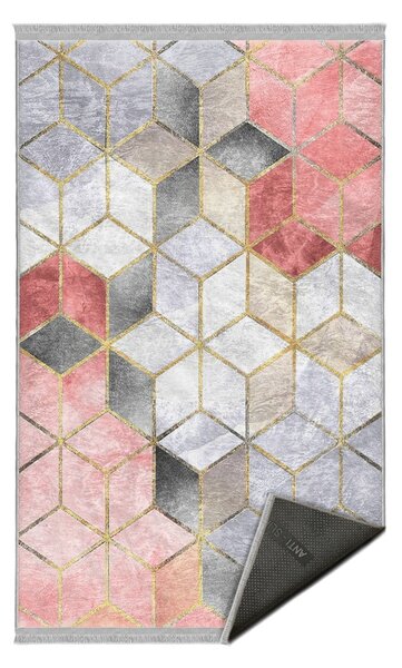 Ružový/sivý umývateľný koberec 120x180 cm – Mila Home