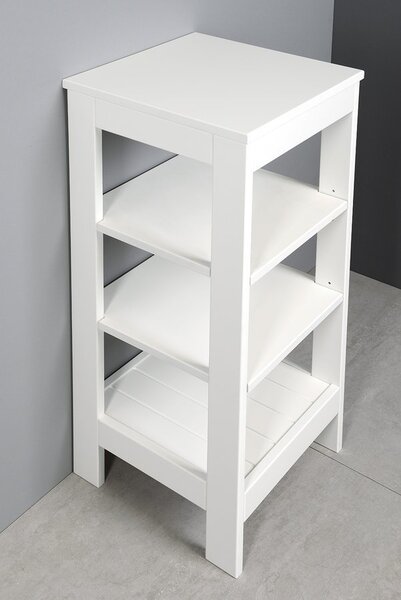 Aqualine Aqualine, ETIDE policový regál 36x86x36 cm, biela mat, ET086
