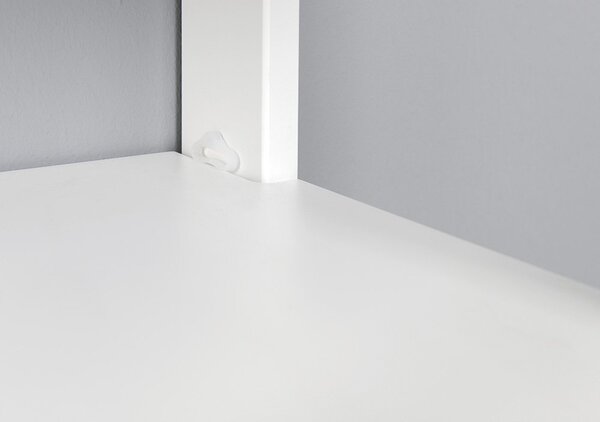Aqualine Aqualine, ETIDE policový regál vysoký 36x152x36 cm, biela mat, ET156