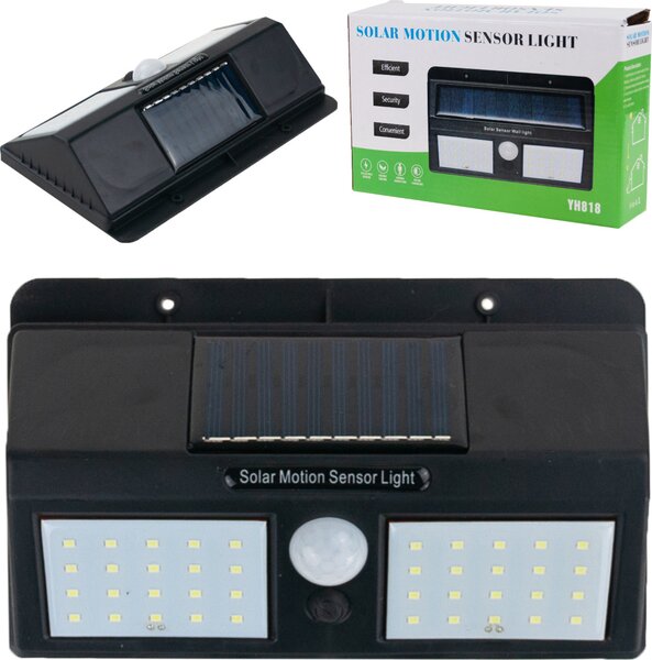 Tg56408 Halogénová Dvojitá Solárna Záhradná Lampa 40 Led So Senzorom Pohybu