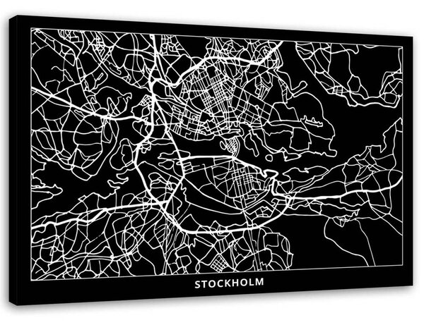Obraz na plátne Plán mesta Štokholm Rozmery: 60 x 40 cm