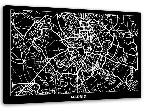 Obraz na plátne Plán mesta Madrid Rozmery: 60 x 40 cm
