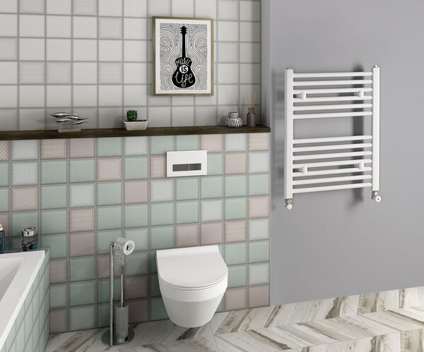 Aqualine Aqualine, ORBIT vykurovacie teleso s bočným pripojením 450x1320 mm, 594 W, biela, ILO34T
