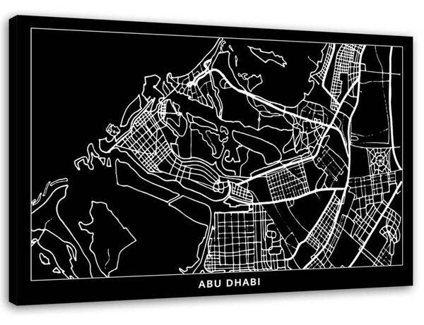 Obraz na plátne Plán mesta Abu Dhabi Rozmery: 60 x 40 cm