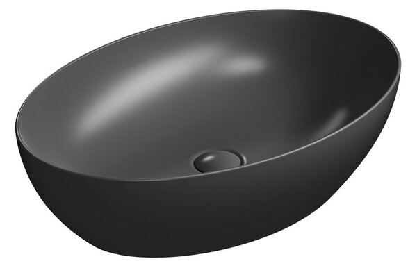 GSI PURA keramické umývadlo na dosku 60x42 cm, čierna mat II. akosť