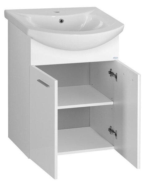 Aqualine Aqualine, ZOJA umývadlová skrinka 50,5x74x30cm, biela, 51055A