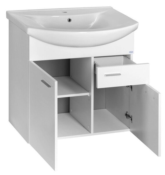 Aqualine Aqualine, ZOJA umývadlová skrinka 71,5x74x34cm, biela, 51075A