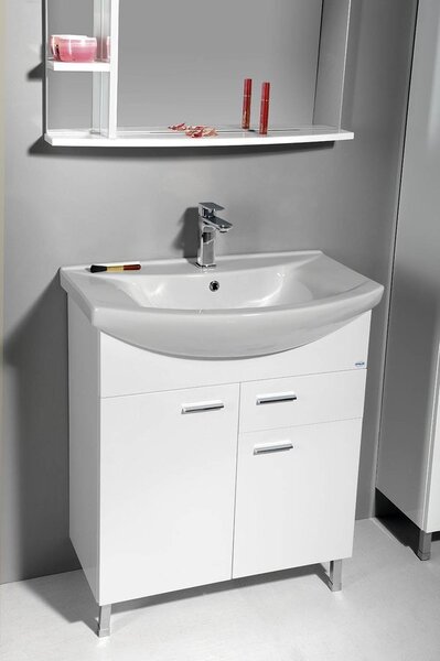 Aqualine Aqualine, ZOJA umývadlová skrinka 71,5x74x34cm, biela, 51075A