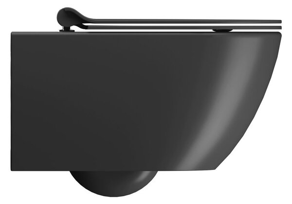 GSI GSI, PURA závesná WC misa, Swirlflush, 55x36 cm, čierna dual-mat, 881526