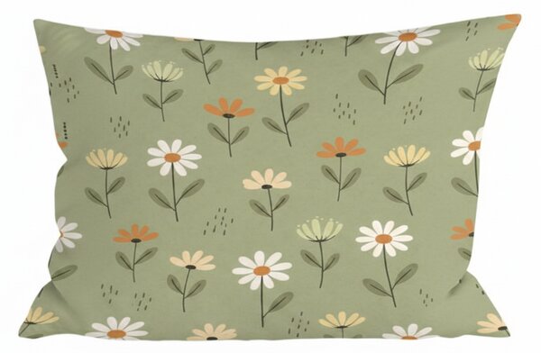 Bavlnená obliečka na vankúš FLORAL NEST 40x60 cm, zelená