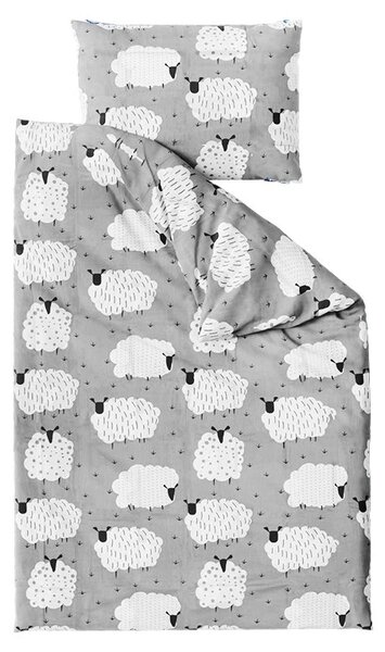 Polybavlnené obliečky WHITE SHEEPS sivé Rozmer obliečky: 70 x 90 cm | 140 x 200 cm