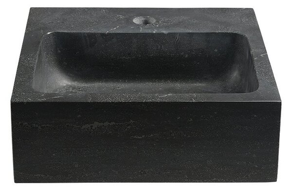Sapho Sapho, BLOK kamenné umývadlo 30x10x30 cm, čierny Antracit, 2401-29