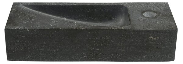 Sapho Sapho, BLOK kamenné umývadlo 38x8x14 cm, čierny Antracit, 2401-31