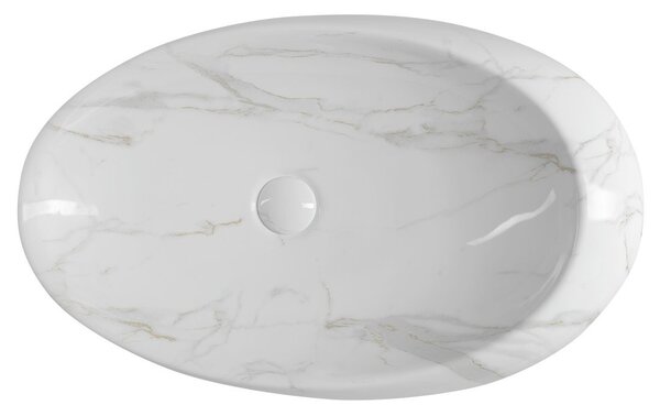 Sapho Sapho, DALMA keramické umývadlo 68x16,5x44 cm, carrara, MM317