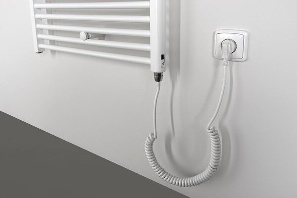 Aqualine Aqualine, DIRECT-E elektrické vykurovacie teleso, rovné, 600x1680 mm, 800W, biela, ILE66T