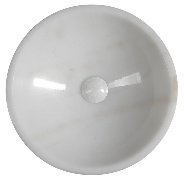 Sapho Sapho, BLOK kamenné umývadlo priemer 40cm, biely mramor, leštený, 2401-34