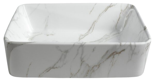 Sapho Sapho, DALMA keramické umývadlo 48x13x38 cm, carrara, MM517