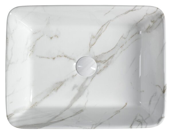 Sapho Sapho, DALMA keramické umývadlo 48x13x38 cm, carrara, MM517