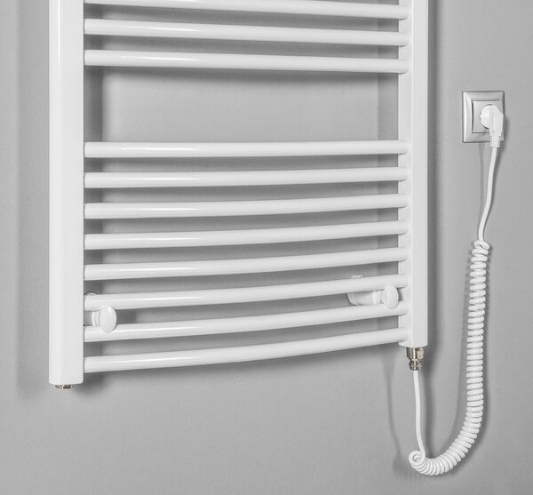 Aqualine Aqualine, ORBIT-E elektrické vykurovacie teleso, oblé, 450x960 mm, 300W, biela, ILEO94T