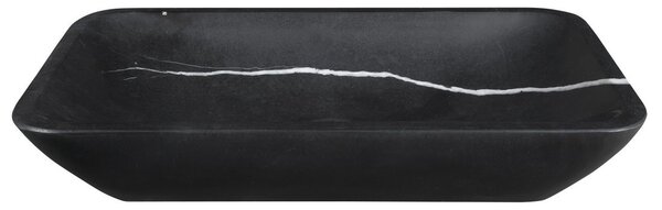 Sapho Sapho, BLOK kamenné umývadlo 60x11x35 cm, čierny Marquin, matný, 2401-39