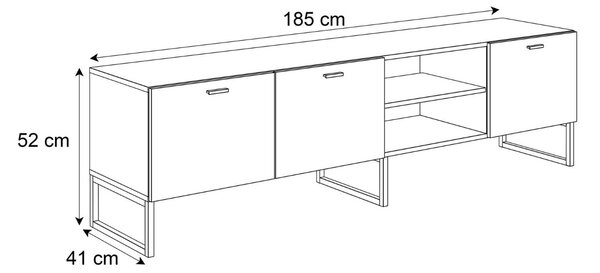 TV STOLÍK YSABEL KAŠMÍR 185 cm