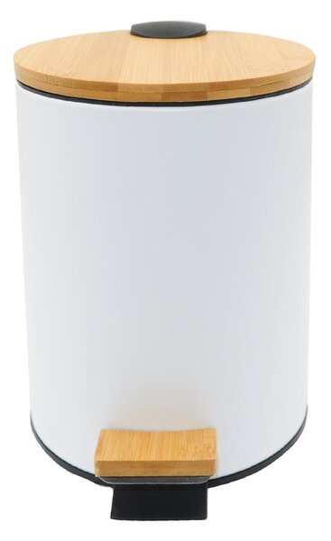 Aqualine Aqualine, BAMBUS odpadkový koš guľatý 5l, biela, BI007