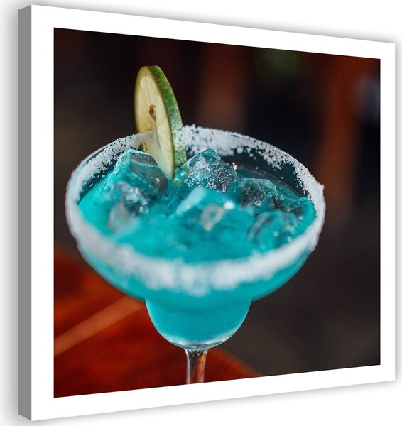 Obraz na plátne Pohár s modrým nápojom Rozmery: 30 x 30 cm