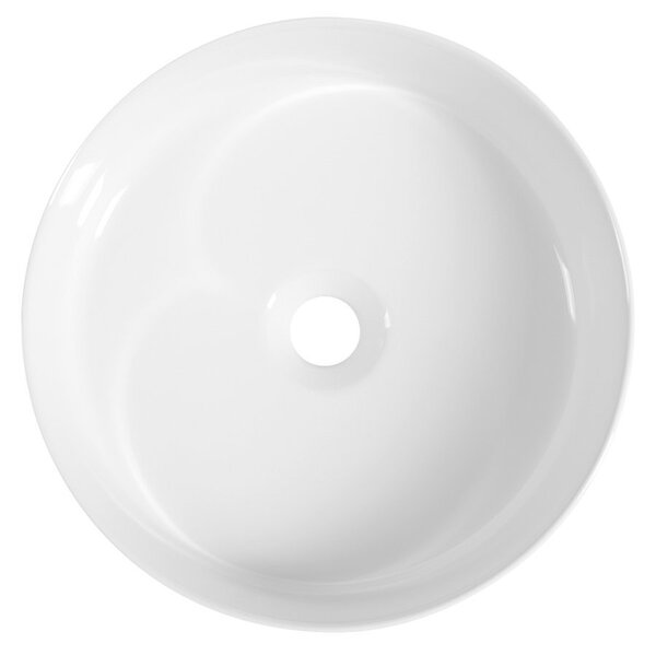 Sapho Sapho, INFINITY ROUND keramické umývadlo na dosku, priemer 36x12 cm, biela, 10NF65036