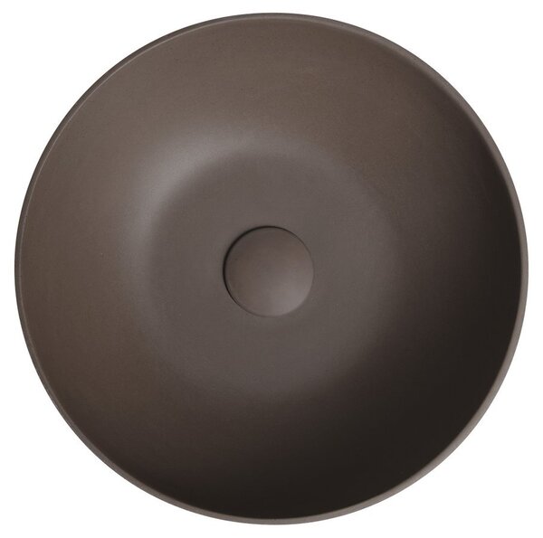 Sapho, FORMIGO betónové umývadlo, priemer 39 cm, tmavo hnedá, FG034