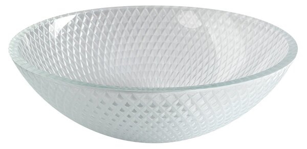 Sapho Sapho, PUKETA sklenené gravírované umývadlo, priemer 42 cm, čirá, TY165