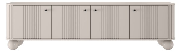 TV stolík Vespera 4D 187 cm - kašmírová / čierna / kašmírové nohy