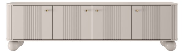TV stolík Vespera 4D 187 cm - kašmírová / zlatá / kašmírové nohy