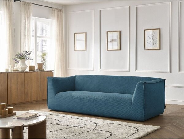 Modrá menčestrová pohovka 242 cm Giorgia – Bobochic Paris