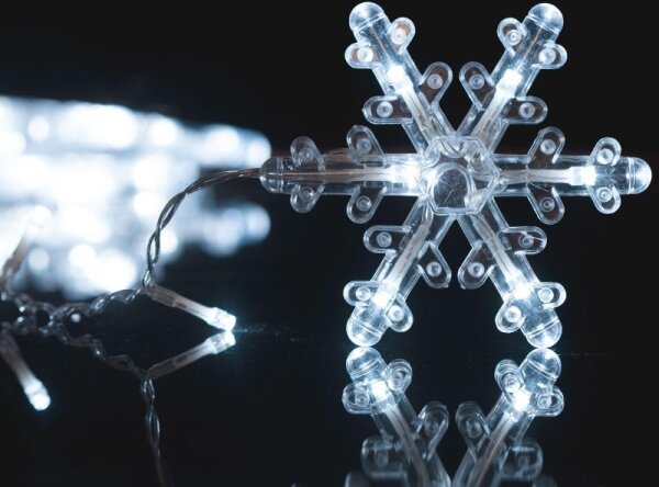 LED vianočný vonkajší záves 224xLED 3,5x0,75 m IP44 studená biela