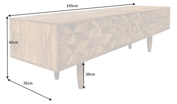 Dizajnový TV stolík Halia Honey 145 cm akácia