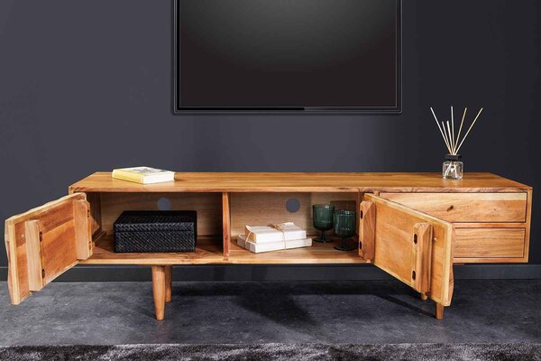 Dizajnový TV stolík Halia Honey 145 cm akácia