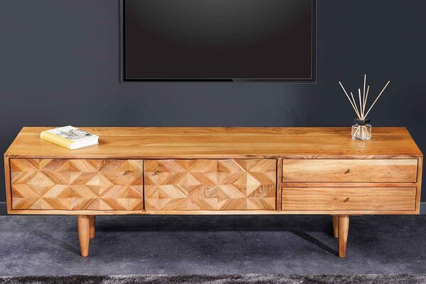 Dizajnový TV stolík Halia Honey 145 cm akácia