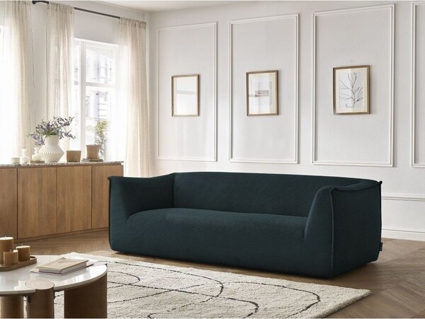Tmavomodrá menčestrová pohovka 242 cm Giorgia – Bobochic Paris