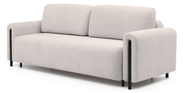 Béžová rozkladacia/s úložným priestorom pohovka z textílie buklé 244 cm Arcadova – ELTAP