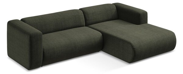 Zelená rohová pohovka (pravý roh/s leňoškou) Ekahi – Makamii