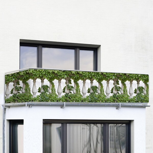 Zelená plastová balkónová zástena 500x85 cm - Maximex