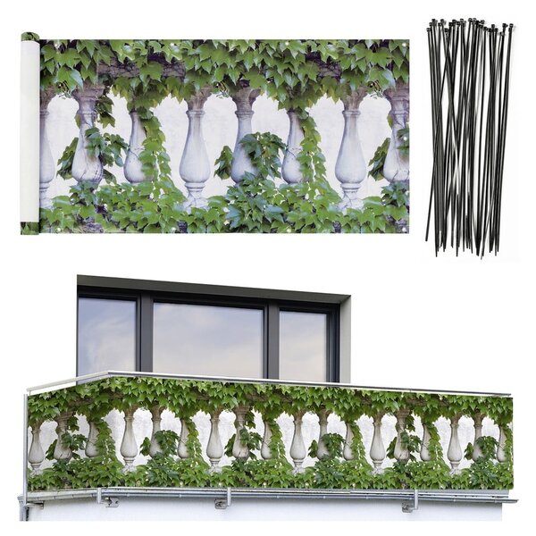Zelená plastová balkónová zástena 500x85 cm - Maximex