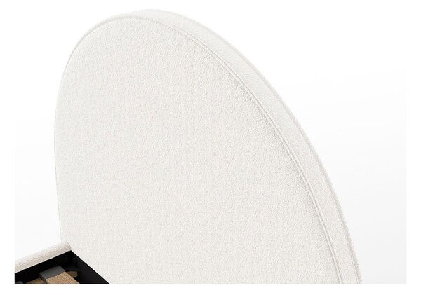 Biela čalúnená jednolôžková posteľ s roštom 90x200 cm MOON – Vipack